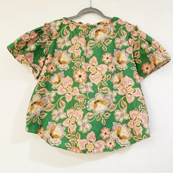 Misa Los Angeles Suparna Floral Blouse in Kelly Blossoms Size Medium - Picture 6 of 7